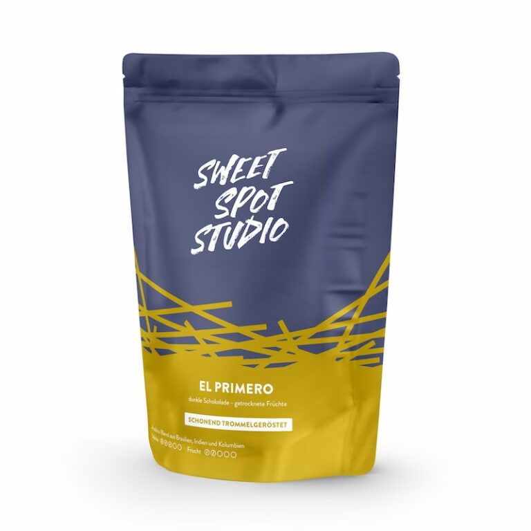 Kaffee Verpackung mit Firmenlogo für Sweet Spot Studio