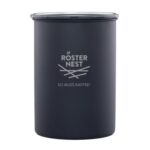 Airscape® Kaffeedose mit Rösternest-Logo – für 500 g, schwarz matt, Edelstahl