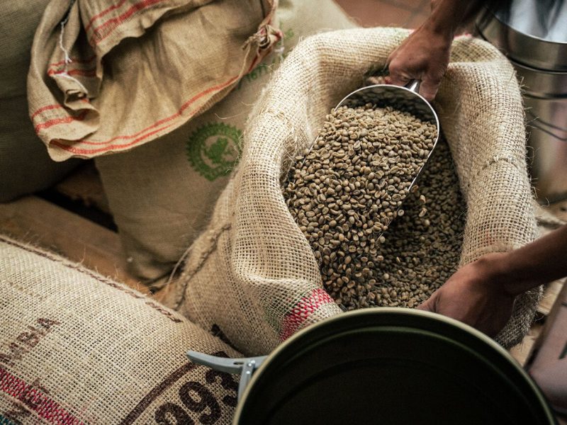 Rohkaffee-Verarbeitung im Rösternest Illertissen